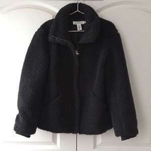 charcoal teddy jacket